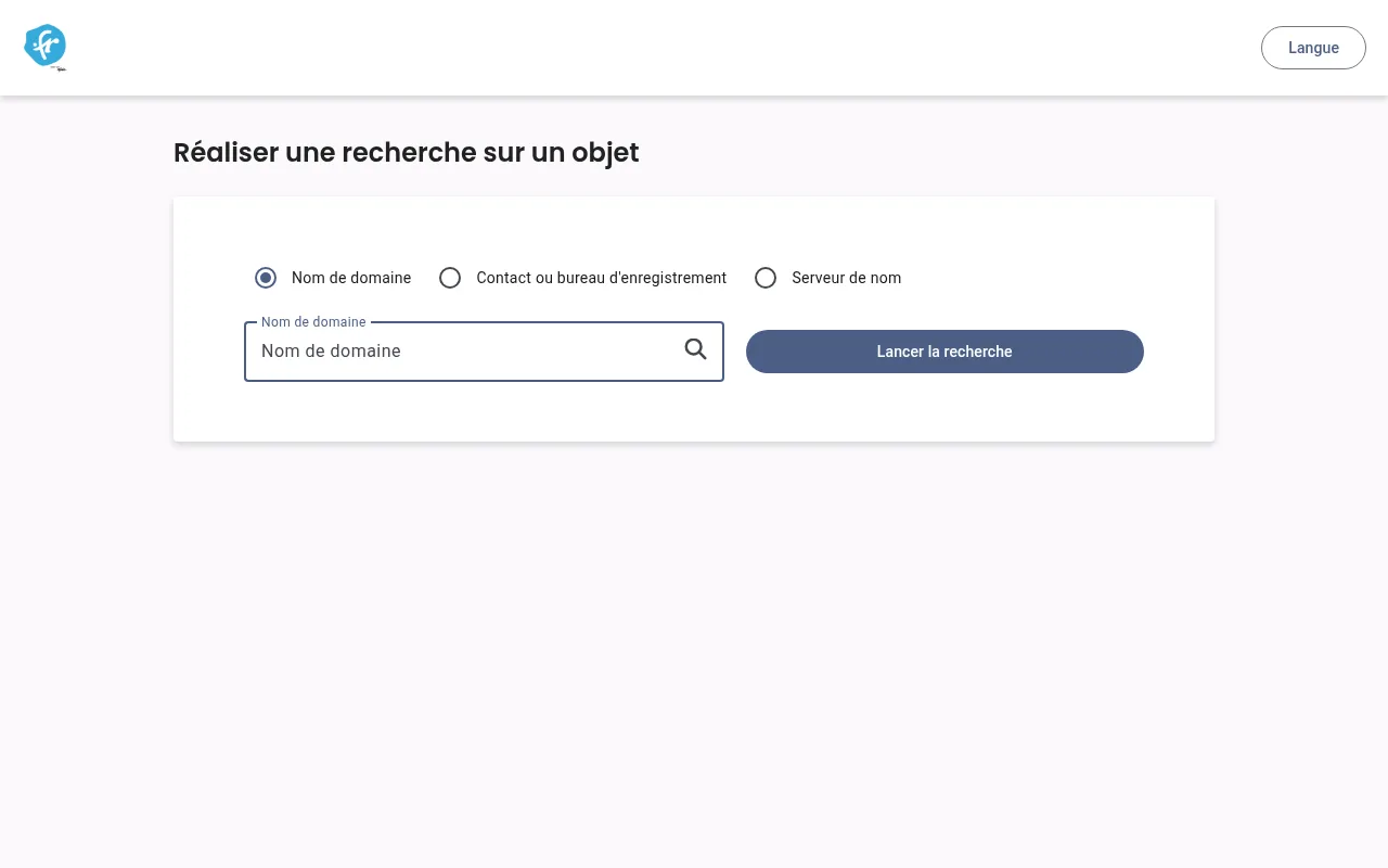 Base Whois de l'Afnic pour vérifier la disponibilité d'un nom de domaine en .fr