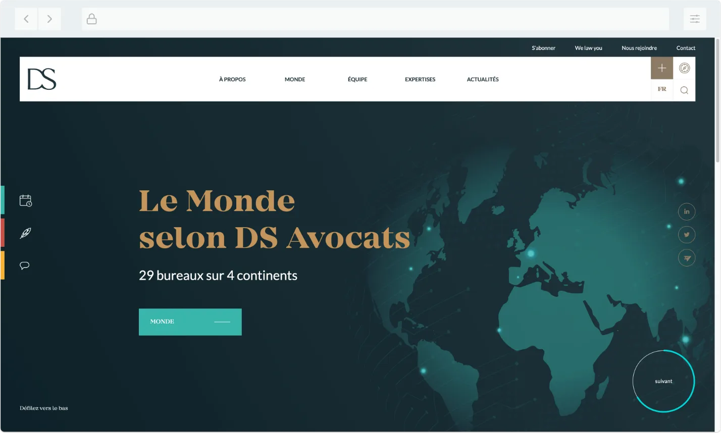 Capture du site — ds avocats
