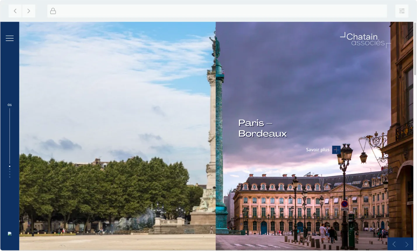 Capture du site — chatain & associes