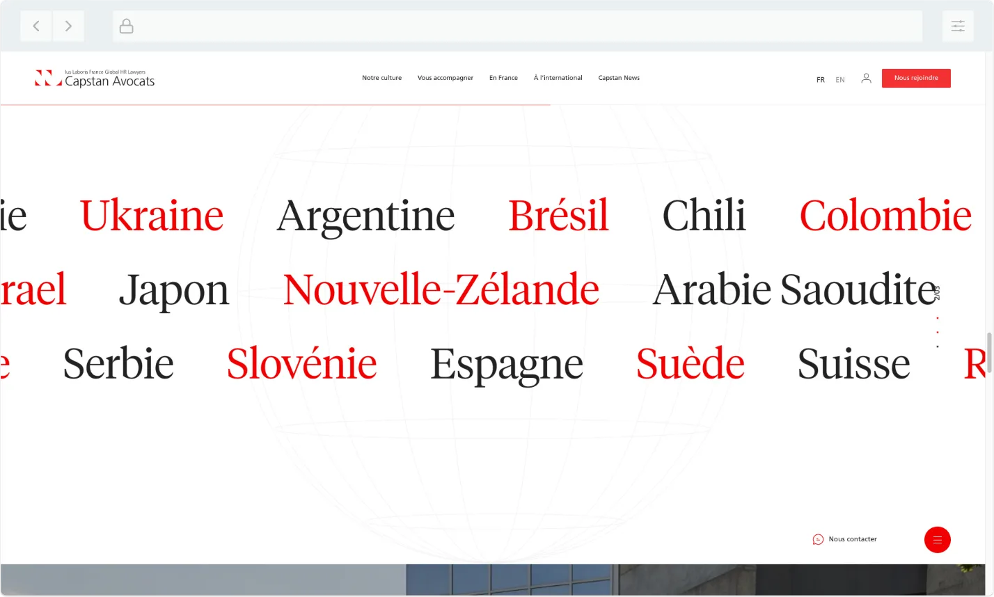 Capture du site — capstan avocats
