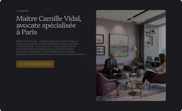 Un site d’avocat conçu avec Gatsia