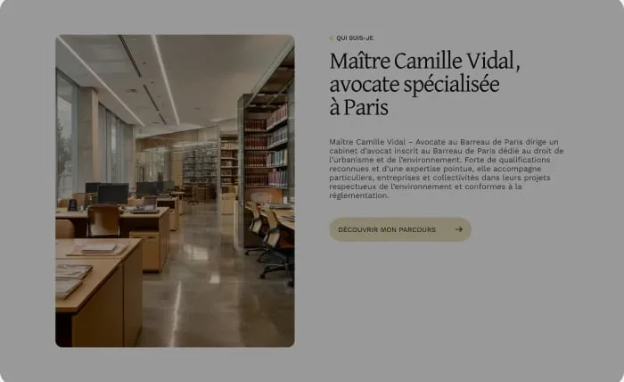 Un site d’avocat conçu avec Gatsia