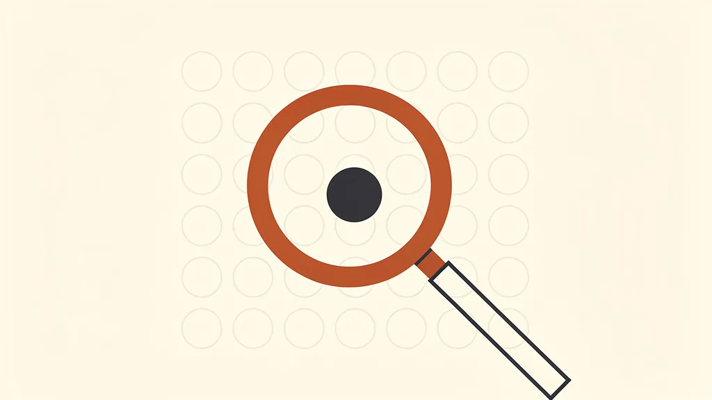 Illustration Bauhaus : une loupe révélant un cabinet d'avocats parmi d'autres — être trouvé sur Google